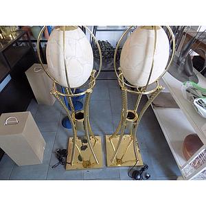  Support OEUF en  laiton torsade