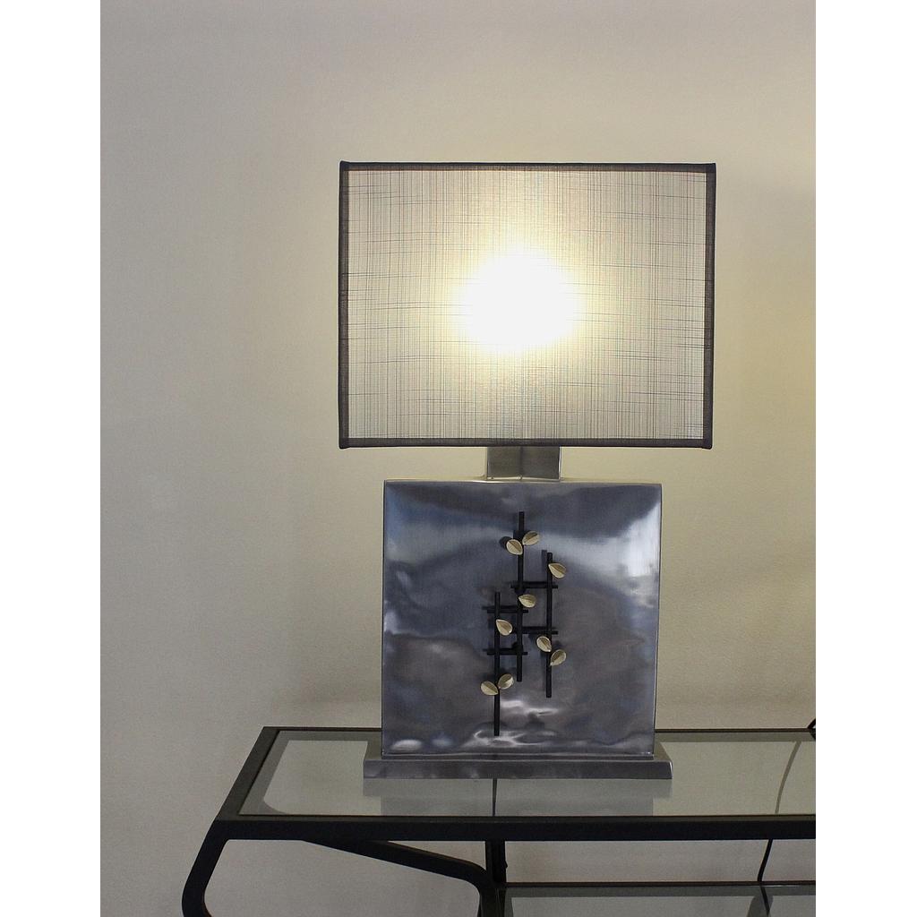 Lampe carrée motif FEUILLES