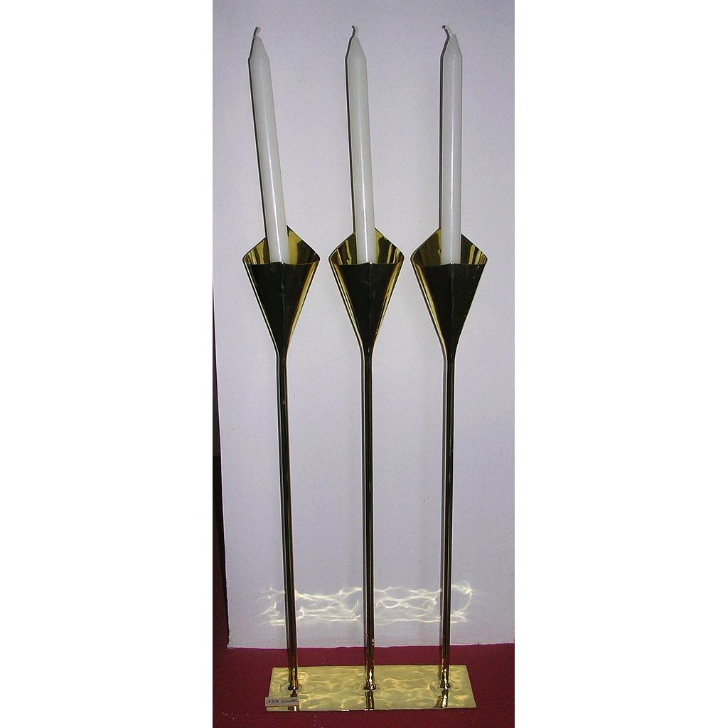 bougeoir cornets laiton