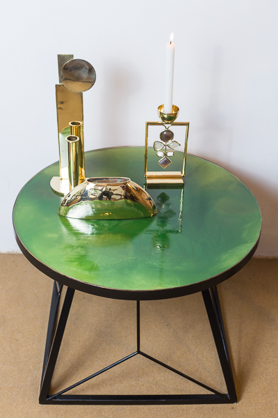 Table basse ronde / résine