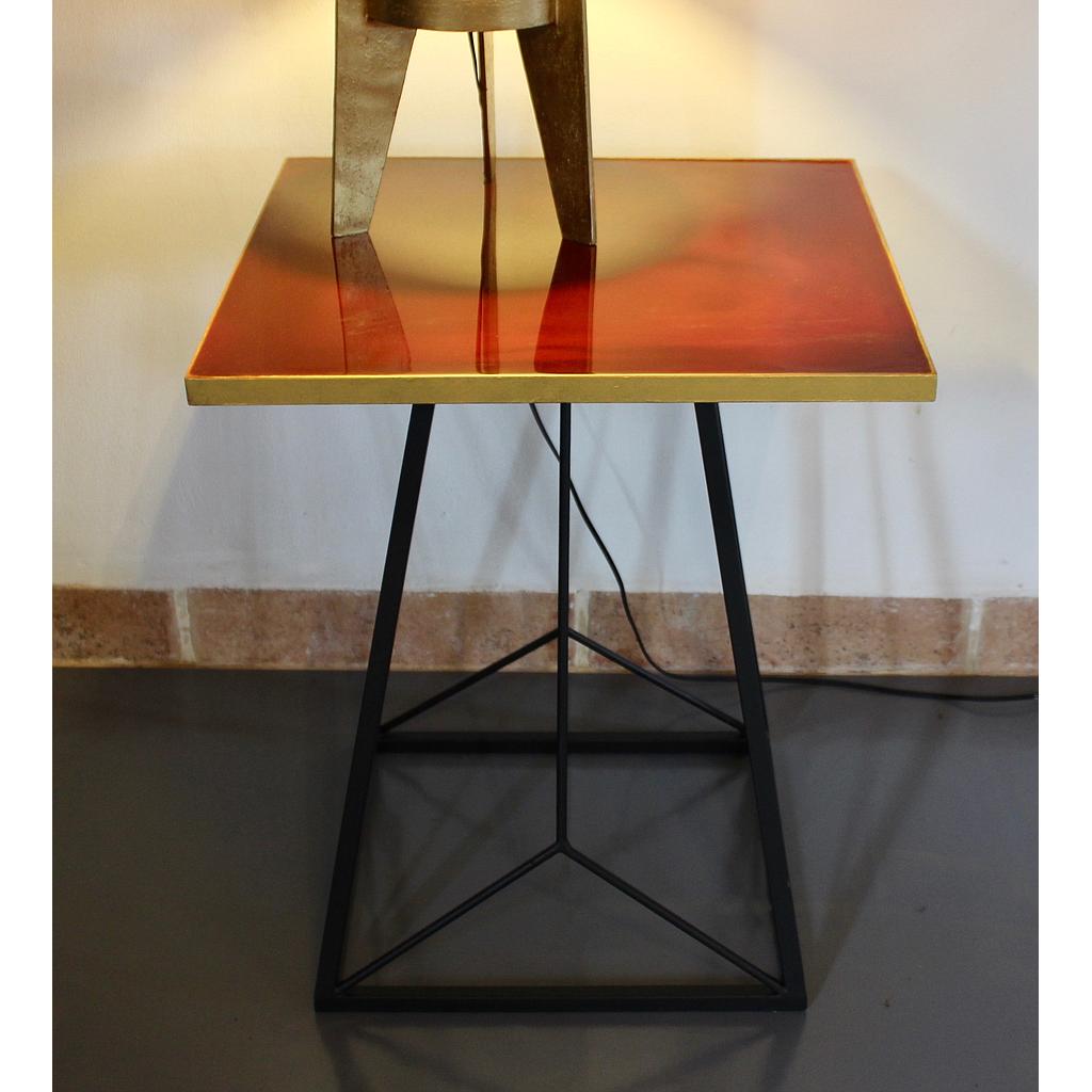 Table de salon carrée / résine